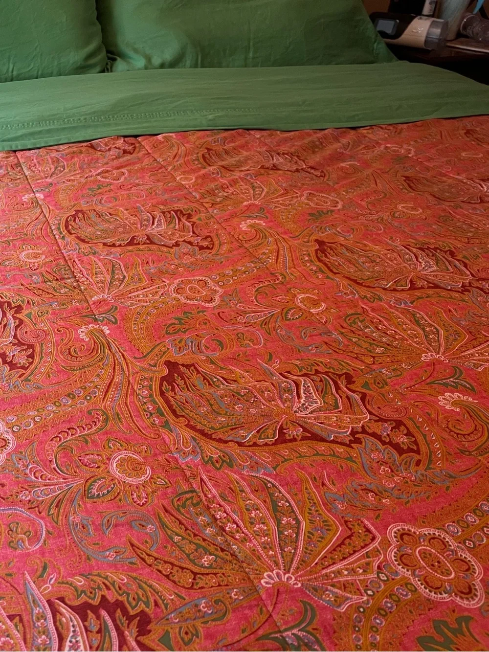 Ralph Lauren King Comforter Village Terrace Mews Paisley  Gorgeous, Rare!